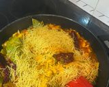 Foto del paso 9 de la receta: Fideos a la cazuela con setas de cultivo pollo y gamba