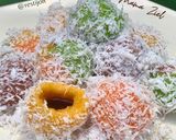 Foto langkah ke 7 dari resep Klepon Ubi Jalar Kuning Pelangi & Marble.