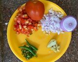 A picture of step 1 of Masala Omelette.