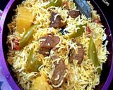 A picture of step 5 of Beef Biryani.