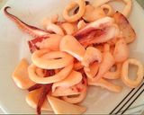 A picture of step 6 of Squid Paella.