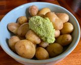 A picture of step 3 of Broad Bean Pesto.