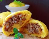 Foto langkah ke 7 dari resep Bakpao Kabocha (Labu Kuning) isi Ayam Kecap.