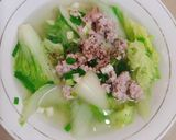 Hình bước làm 3 của món Canh cải dún thịt băm