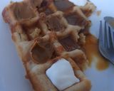 A picture of step 5 of 10 mins breakfast Lotus waffles for sunny days.
