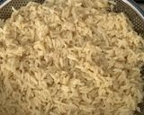 A picture of step 3 of Asun fried rice | goat meat rice.