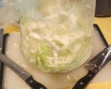 A picture of step 4 of Cabbage and Noodles.