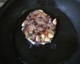 A picture of step 2 of Mandia Jau with Sour Cream & Rajma Patties.