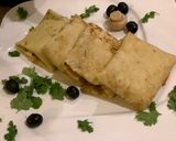 A picture of step 9 of Chicken and mushroom crepes 👌🏻😋.