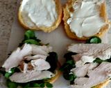 A picture of step 3 of My Chicken & Bacon Sandwich 😍#Lunch #2Flavours.