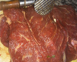 Foto del paso 1 de la receta: Milanesas de res a caballo con papas fritas