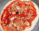 Hình bước làm 6 của món Pizza cà chua thịt bò bằm(phiên bản chảo)