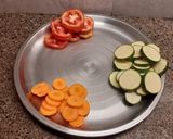 A picture of step 1 of Zuchhini caterpillar roast.
