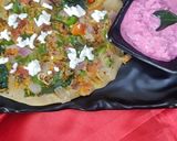 A picture of step 7 of Uttapam with beetroot Dip.