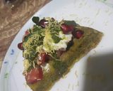 A picture of step 9 of Spinach waffles chaat.