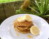 Hình bước làm 3 của món Pancakes Chuối Yến Mạch