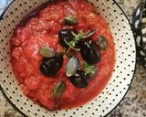 Une image de l'étape 3 de Sauce aux deux poivrons. Rouge et vert.