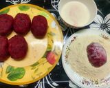 A picture of step 4 of Beetroot Egg Chop.