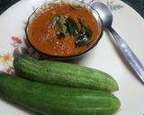 A picture of step 4 of Dosakaya pachadi.