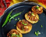 A picture of step 6 of Paneer chilli potatoes cups.