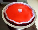 Foto langkah ke 4 dari resep Pudding Merah Putih rasa Kelapa Muda dan Leci.