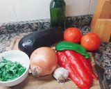 Foto del paso 1 de la receta: Salteado "rústico" de hortalizas 🍅🌶🍆