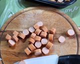 Sült, paradicsomos, virslis, penne recept fázis 1 fotója