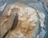A picture of step 2 of Holi special Vanilla colourful cake.