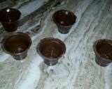 A picture of step 4 of Chocolate cups and Strawberry Mousse.