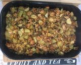 Csirkés-gombás tepsis étel recept fázis 3 fotója