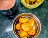 A picture of step 1 of Egg Potato Masala Curry.