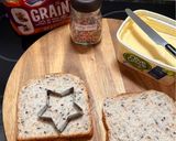 A picture of step 2 of Fairy Bread Toast in Tiffin Trix Lunch Box.