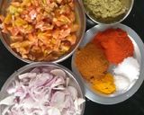 A picture of step 1 of ERACHI VARATTIYATHU...Masala lamb.