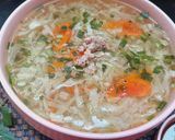 Hình bước làm 2 của món Canh bắp cải cà chua thịt xay