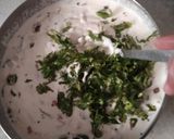 A picture of step 3 of Bun Dosa Kerala Style with Chutney.