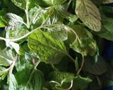 A picture of step 1 of Coconut coriander leaves mint leaves chutney.