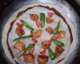 A picture of step 7 of Tikka Pizza (without cheese+without yeast).