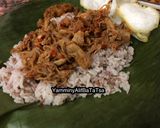 Foto langkah ke 6 dari resep Nasi Bakar Ayam Kecap.