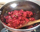 A picture of step 3 of Amla beetroot tikki.