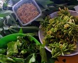Foto langkah ke 1 dari resep Bupet (Bunga PEpaya Teri) daun singkong.