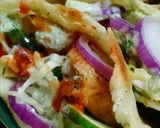 A picture of step 6 of Chicken Kabab wraps.