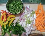 A picture of step 3 of Veg hakka Noodles.