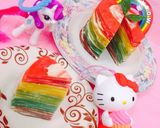 Foto langkah ke 6 dari resep Rainbow Crepes Cake🌈.