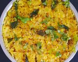 A picture of step 4 of Khaman dhokla.