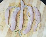Foto del paso 1 de la receta: Brochetas de pollo marinado y verduras mediterráneas
