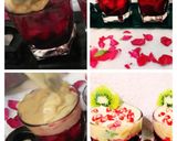A picture of step 4 of Jelly fruit custard.