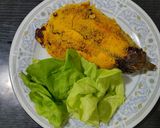 Foto del paso 4 de la receta: Berenjena ahumada, rellena con queso a la milanesa 🍆
