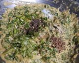 A picture of step 3 of Methi bhaji green garlic pakora.