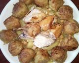صورة لخطوة 2 من وصفة كريات أرز وحمص بمرقة بيضاء 😻