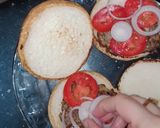 A picture of step 2 of Chapali kabab burger.